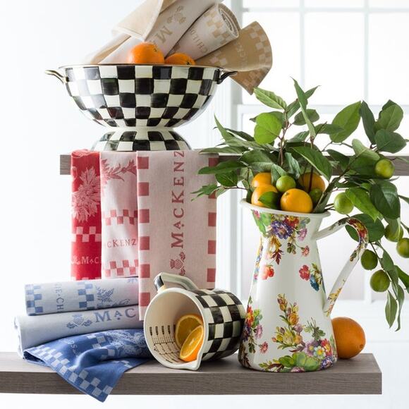 Mackenzie Childs Courtly Check Measuring Cup Hand Painted 7 Cup New - Picture 16 of 16